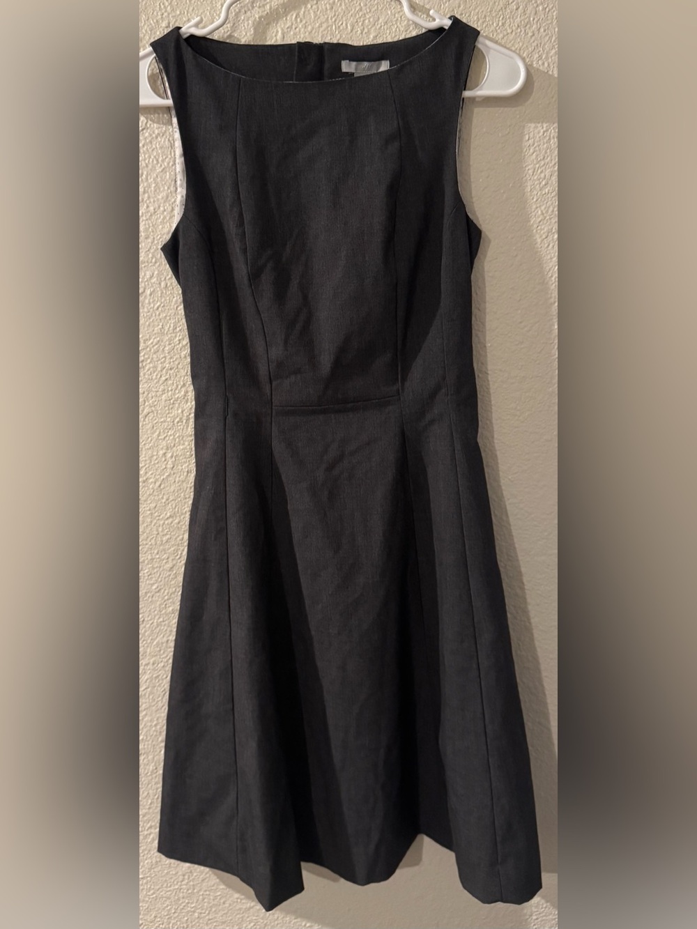 H&M Gray Sleeveless A-Line Midi Dress